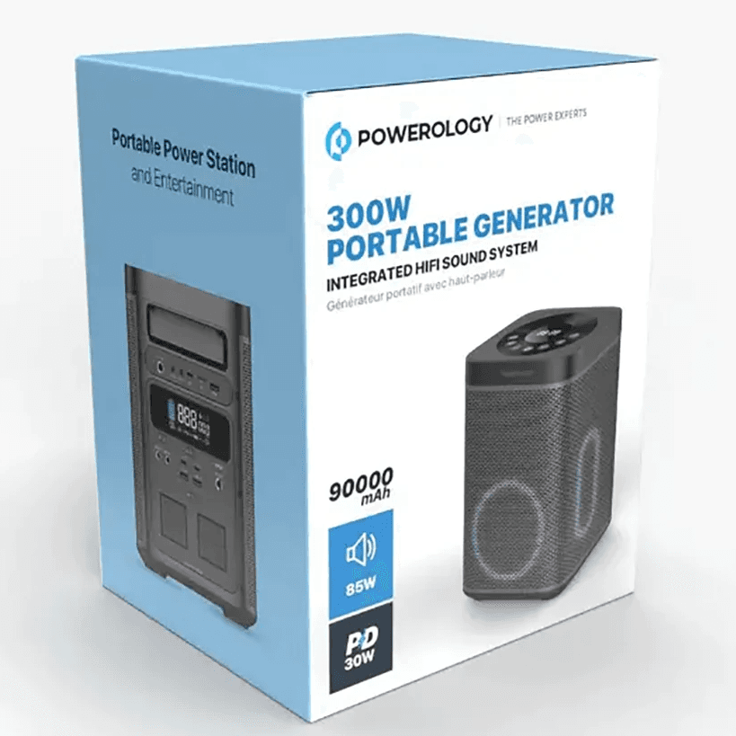 پاور استیشن پاورولوژی مدل PPBCHA37 ظرفیت 90000mAh با اسپیکر 300 وات