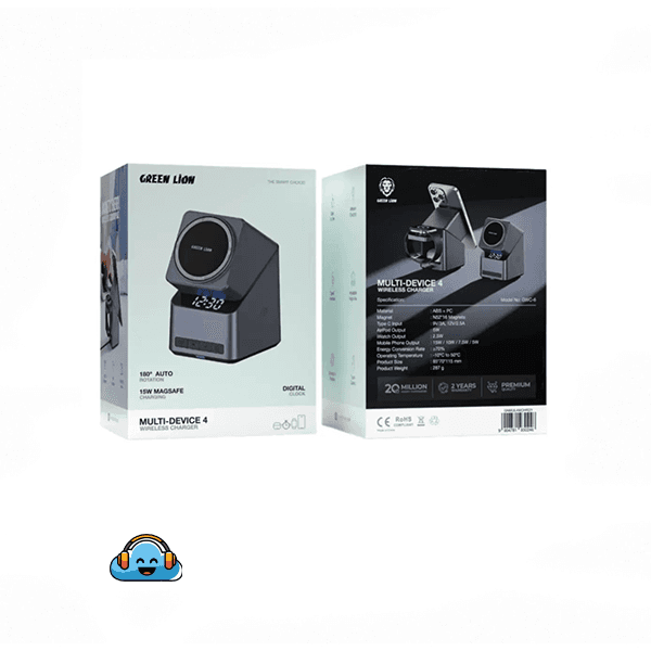 شارژر وایرلس گرین لاین مدل Multi Device 4 ظرفیت ۱۵ وات — تصویر ۵
