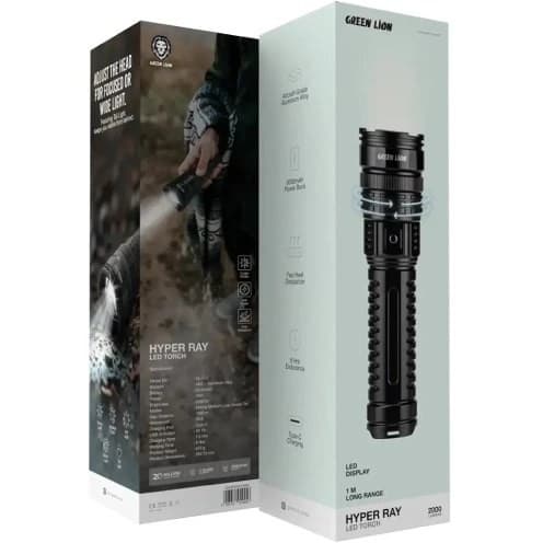 چراغ قوه Green Lion Hyper Ray LED Torch 2000LM — تصویر ۲