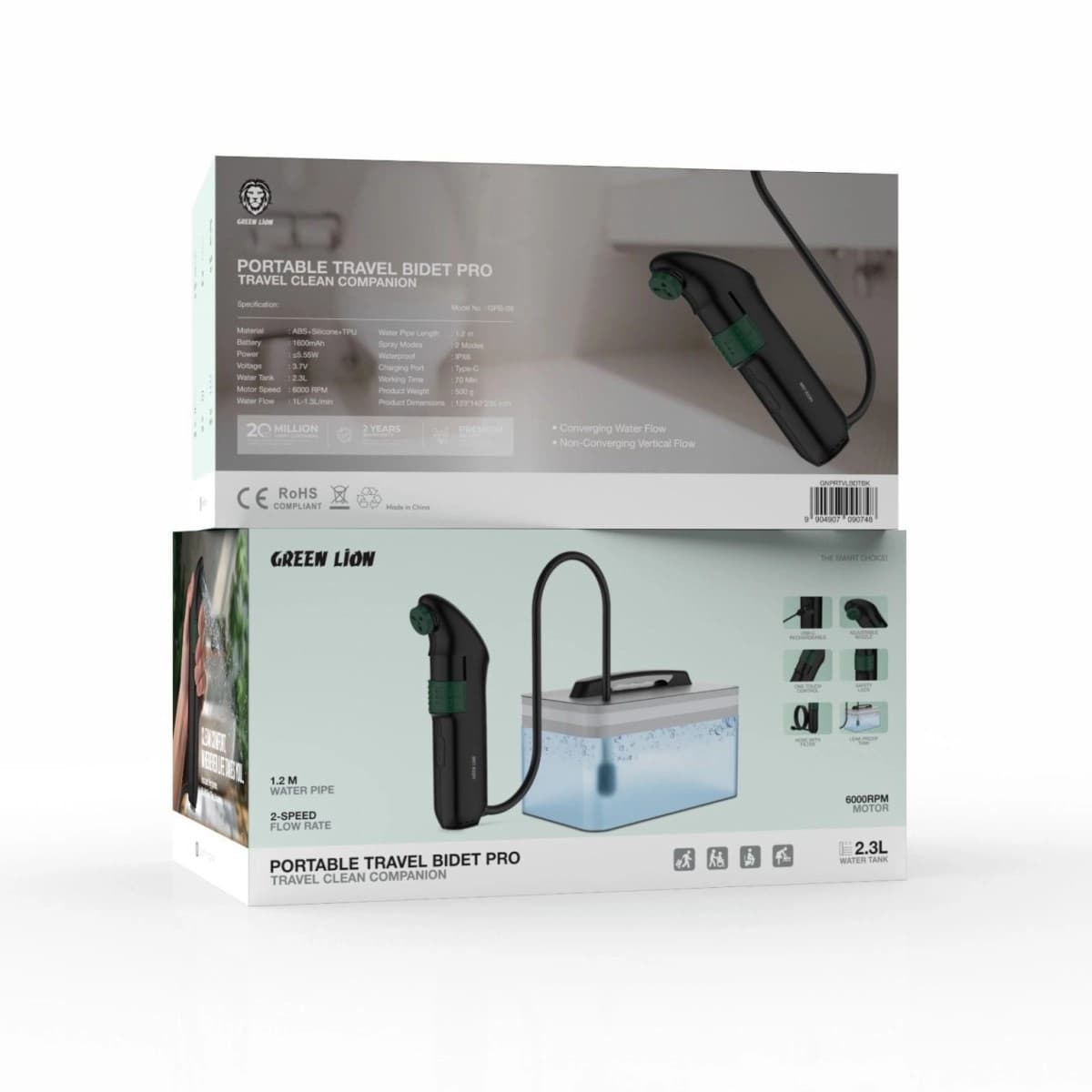 بیده مسافرتی قابل حمل پرو گرین Green Lion Portable Travel Bidet Pro — تصویر ۴