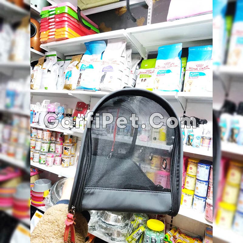 کوله حمل حیوان خانگی (سگ، گربه و جوندگان) «هپی پت» مدل تمام طلق لاکچری — تصویر ۴