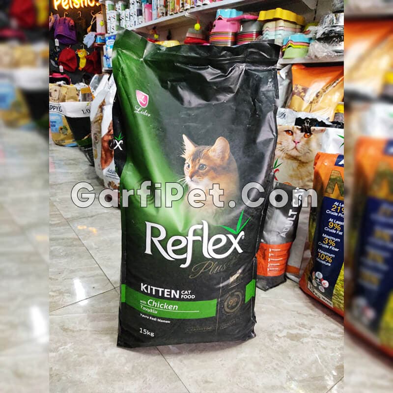غذای خشک بچه گربه رفلکس پلاس مدل کیتن Kitten با طعم مرغ (15 کیلوگرم) — تصویر ۳