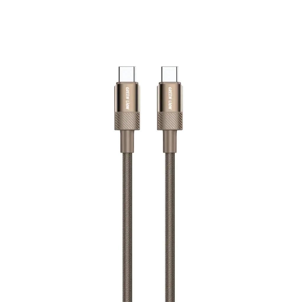 کابل گرین لاین دزرت اسپارک USB-C به USB-C با توان 60 وات – دزرت تیتانیوم