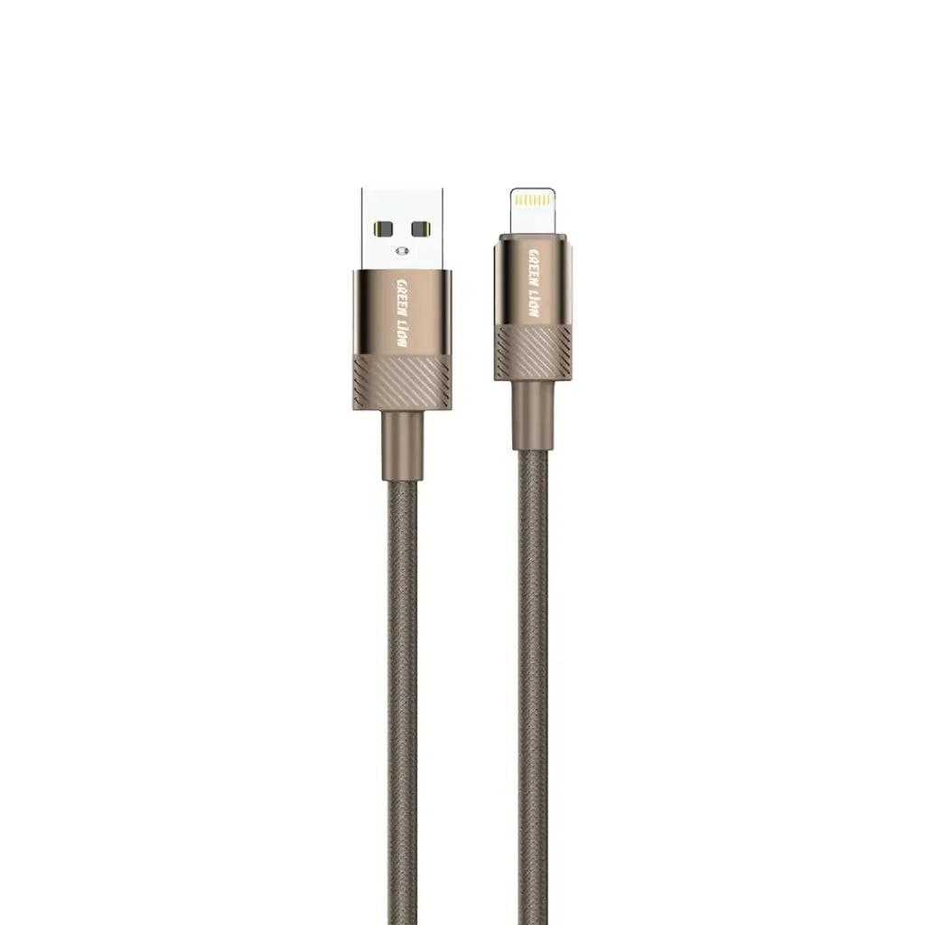 کابل تبدیل USB-A به لایتنینگ گرین لاین مدل Desert Spark – سایز 12 وات – مدل Desert Titanium