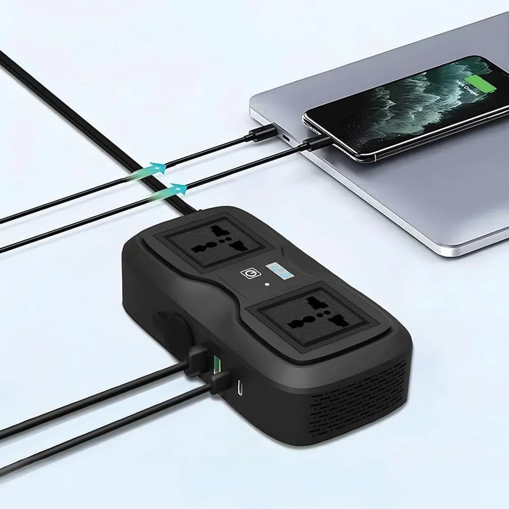 اینورتر فندکی خودرو گرین لاین مدل GC-233 توان 200 وات — تصویر ۱۱