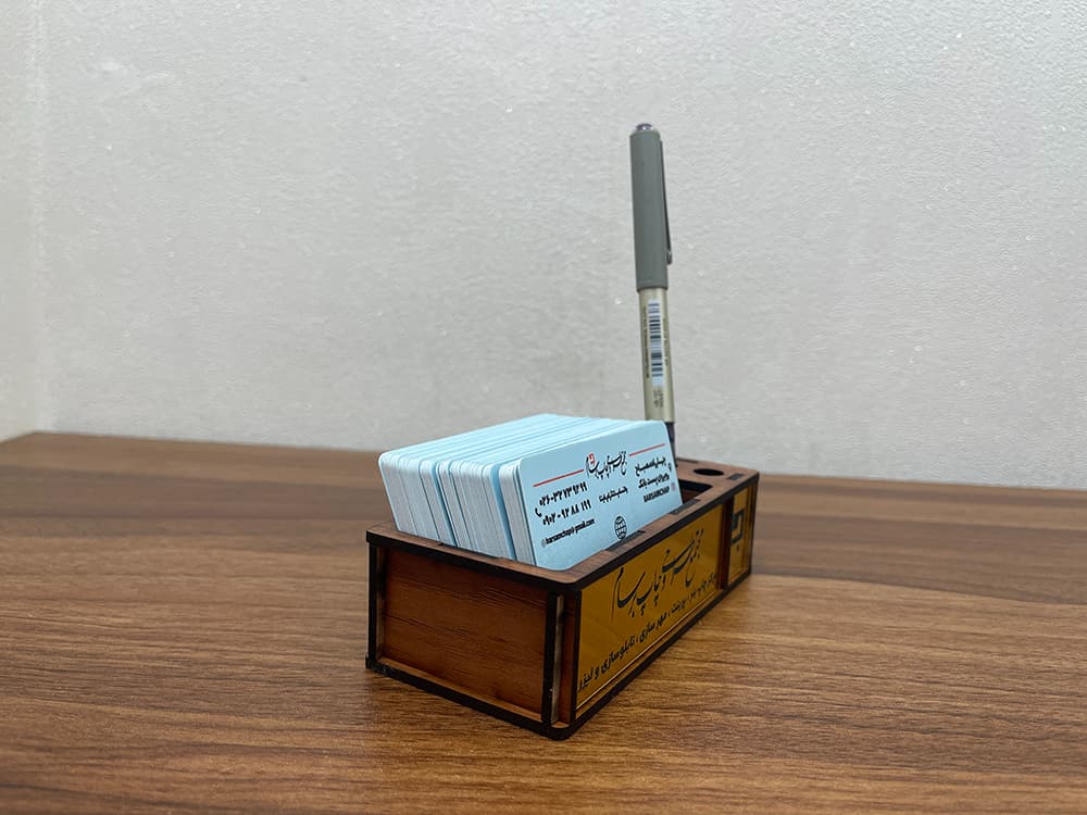 جاکارتی و جاخودکاری چوبی ام‌دی‌اف با حکاکی مولتی‌طلایی — تصویر ۴