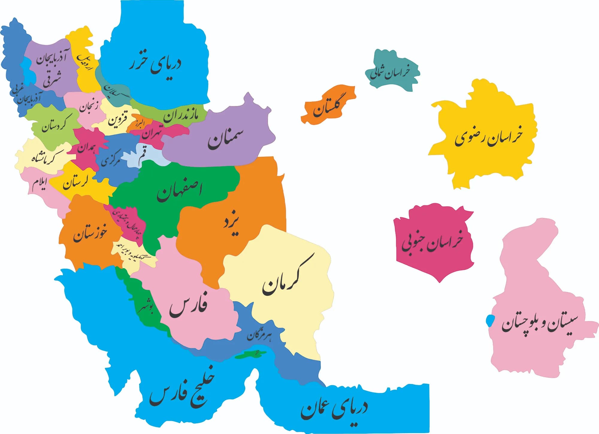 نقشه لایه باز ایران | دانلود فایل CorelDRAW (CDR) وکتور — تصویر ۲
