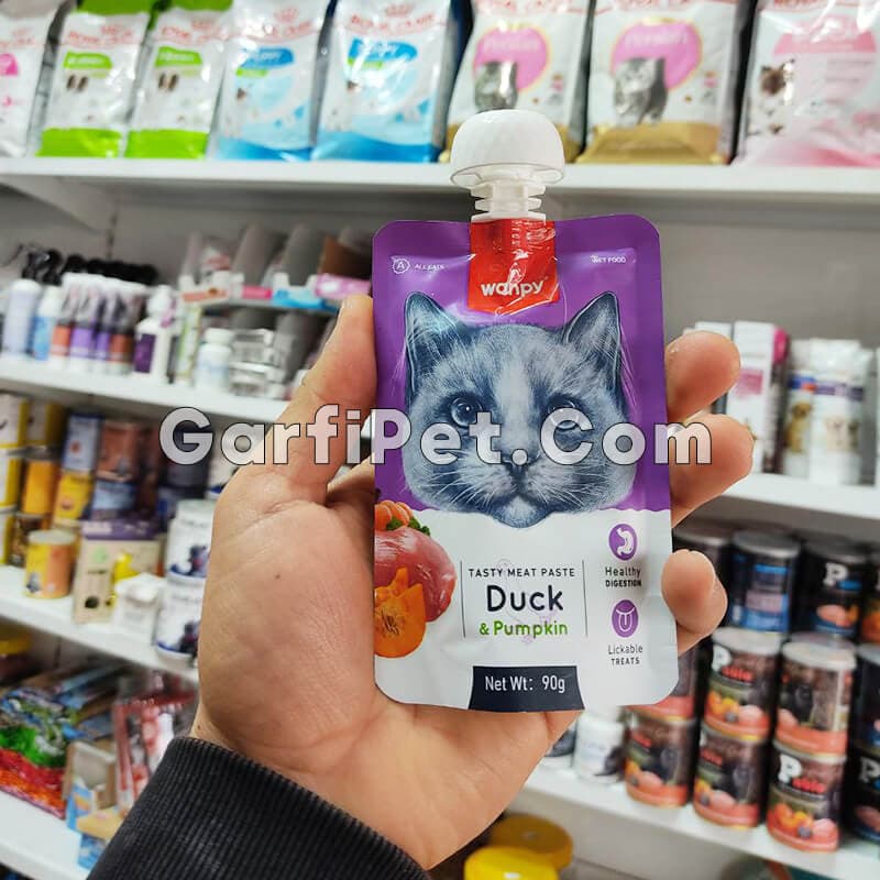 پودینگ گربه «ونپی» مدل اردک و کدو (90 گرم) — تصویر ۳