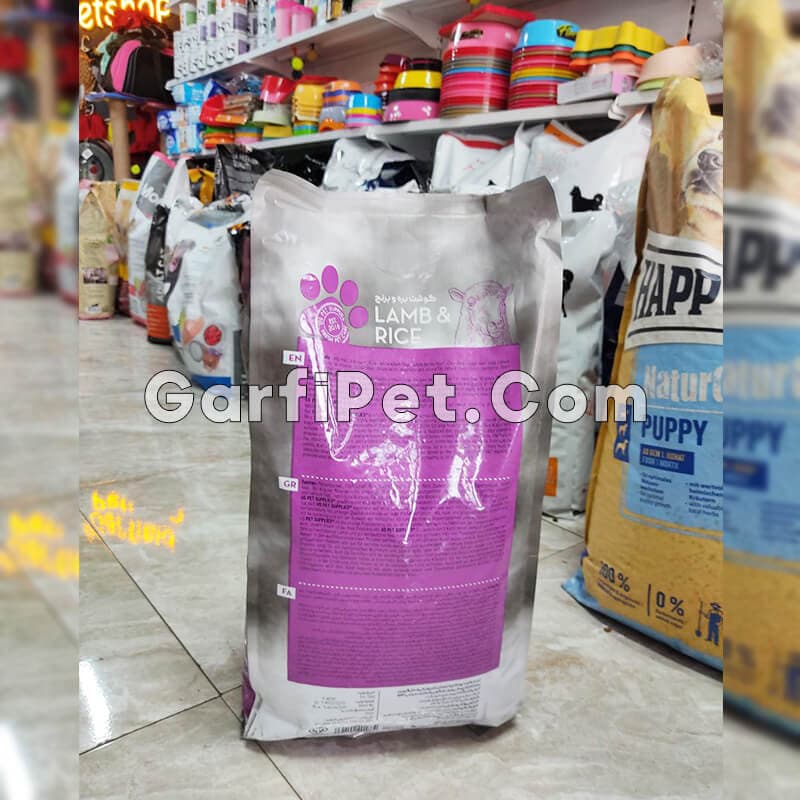 غذای خشک توله سگ «یو اس پت USPet» حاوی گوشت بره و برنج (6 کیلوگرم) — تصویر ۳