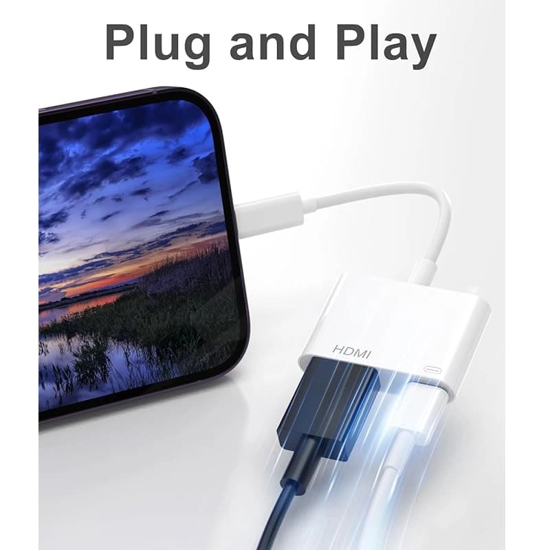 مبدل لایتنینگ به HDMI مدل Apple Lightning Digital AV Adapter (MD826) — تصویر ۴