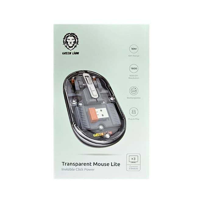 موس بی سیم گرین لاین مدل Transparent Mouse Lite — تصویر ۳