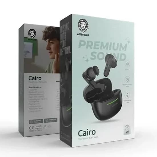 هدفون بلوتوث 2گوشی+استند شارژ Green Lion EarBuds Cairo