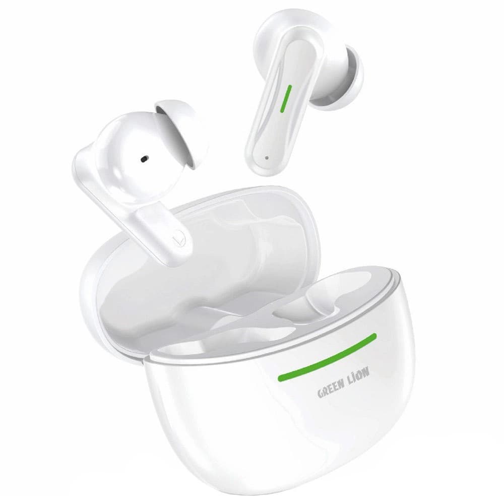 هدفون بلوتوث 2گوشی+استند شارژ Green Lion EarBuds Cairo — تصویر ۳