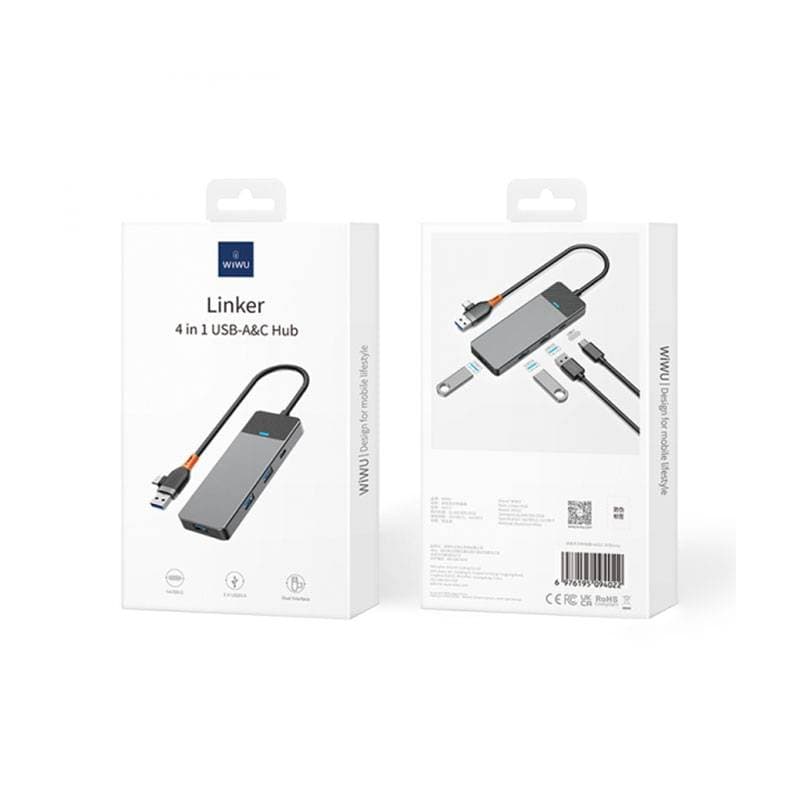 هاب تایپ سی ویوو WiWU Linker 4 In 1 USB-A&amp;C A431C Hub — تصویر ۷