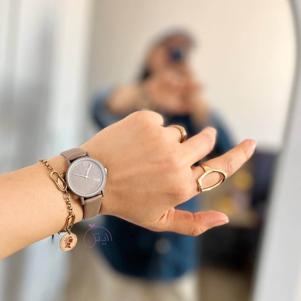 ساعت گرد ice/بند چرمی — تصویر ۷