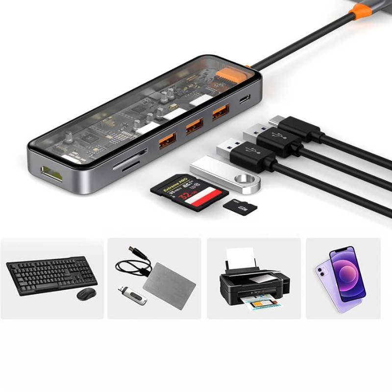 هاب تایپ سی ویوو WiWU Cyber HUB 7 in 1 USB-C CB007 — تصویر ۳
