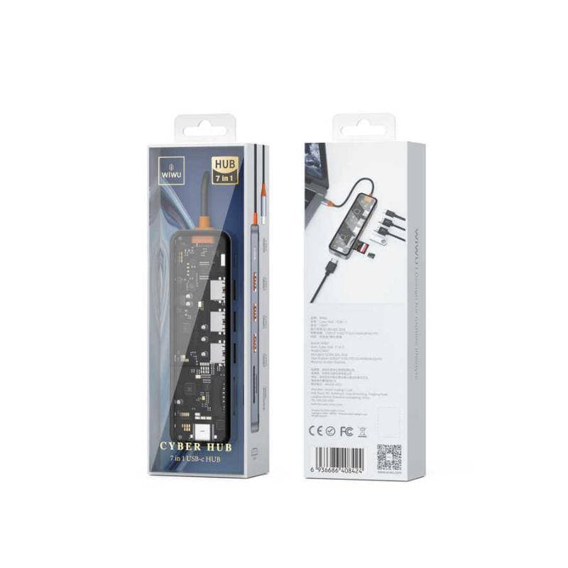 هاب تایپ سی ویوو WiWU Cyber HUB 7 in 1 USB-C CB007 — تصویر ۶