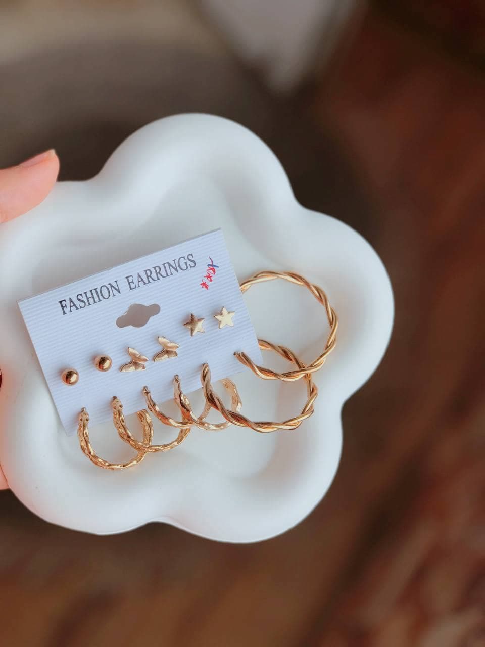 پک گوشواره(6 جفتی) میخی و اویز — تصویر ۲
