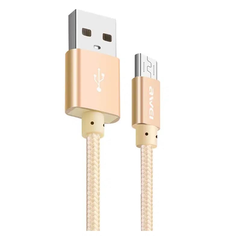 کابل پاور بانک اوی USB A TO MICRO USB AWEI کد کالا CL-10