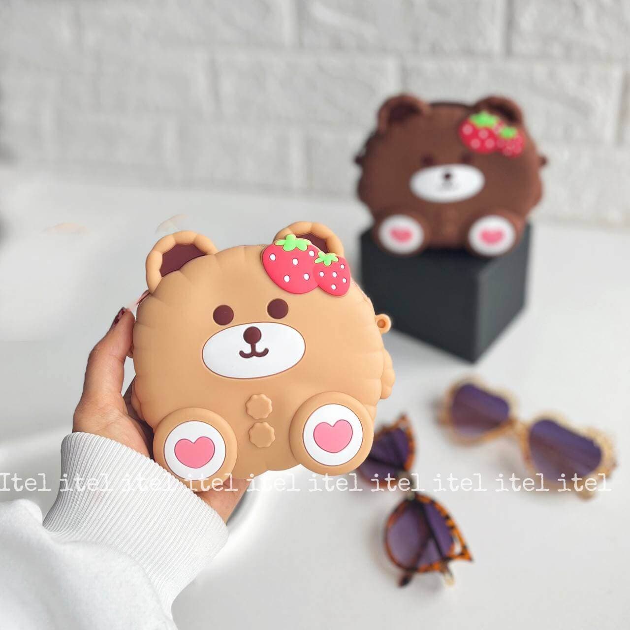 کیف عروسکی تدی توت فرنگی (کیف سیلیکونی بچگانه) — تصویر ۵