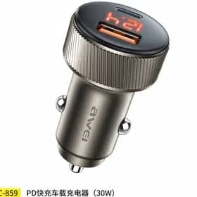 شارژر فندکی فست شارژ اوی با نشانگر ال ای دی AWEI کد کالا C859