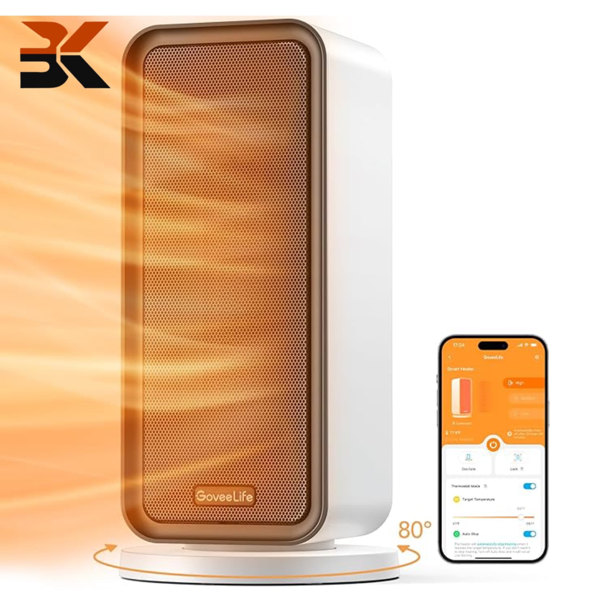 بخاری برقی هوشمند Govee Life مدل H713A کم مصرف و قابل کنترل با موبایل