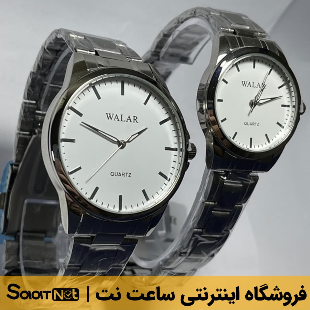 ساعت ست استیل سیلور برند والار کد ۳۰۱۸ — تصویر ۳