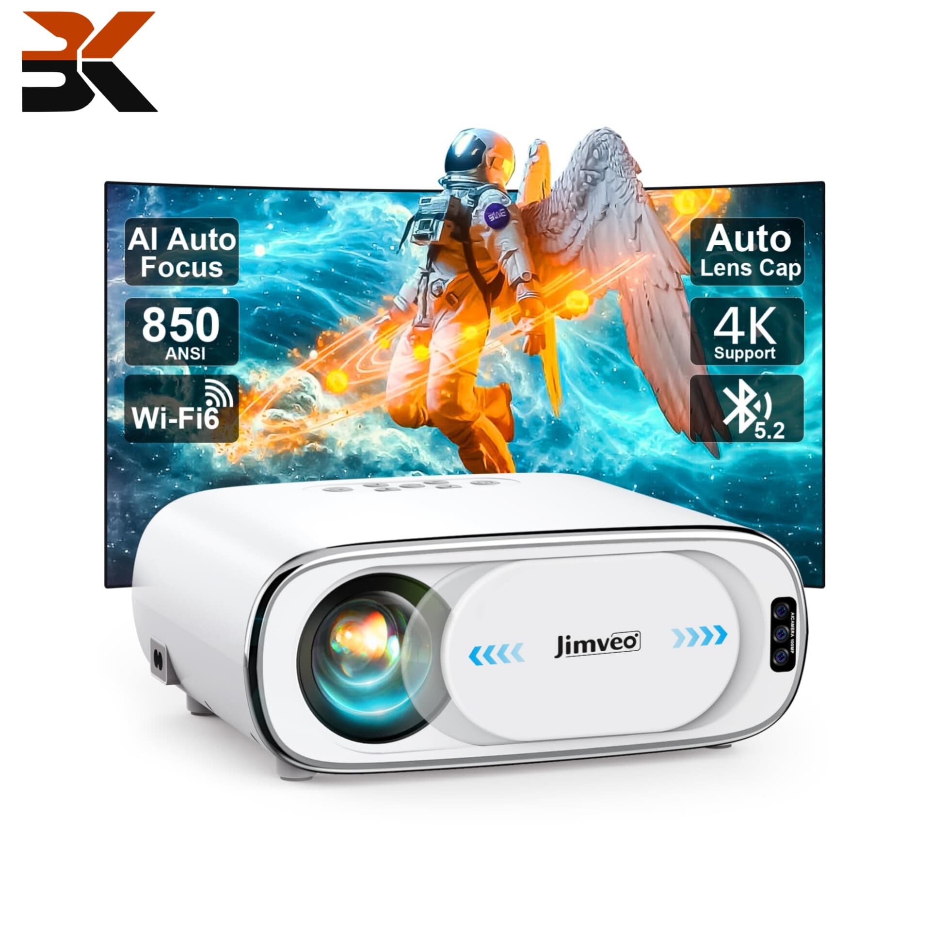 ویدئو پروژکتور هوشمند 4K برند جیمویو مدل E30 — تصویر ۲