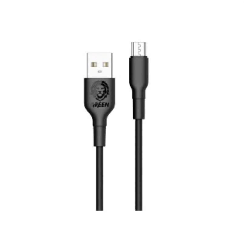 کابل تبدیل USB-A به میکرو گرین Green pvc USB-A TO Micro cable 1.2m