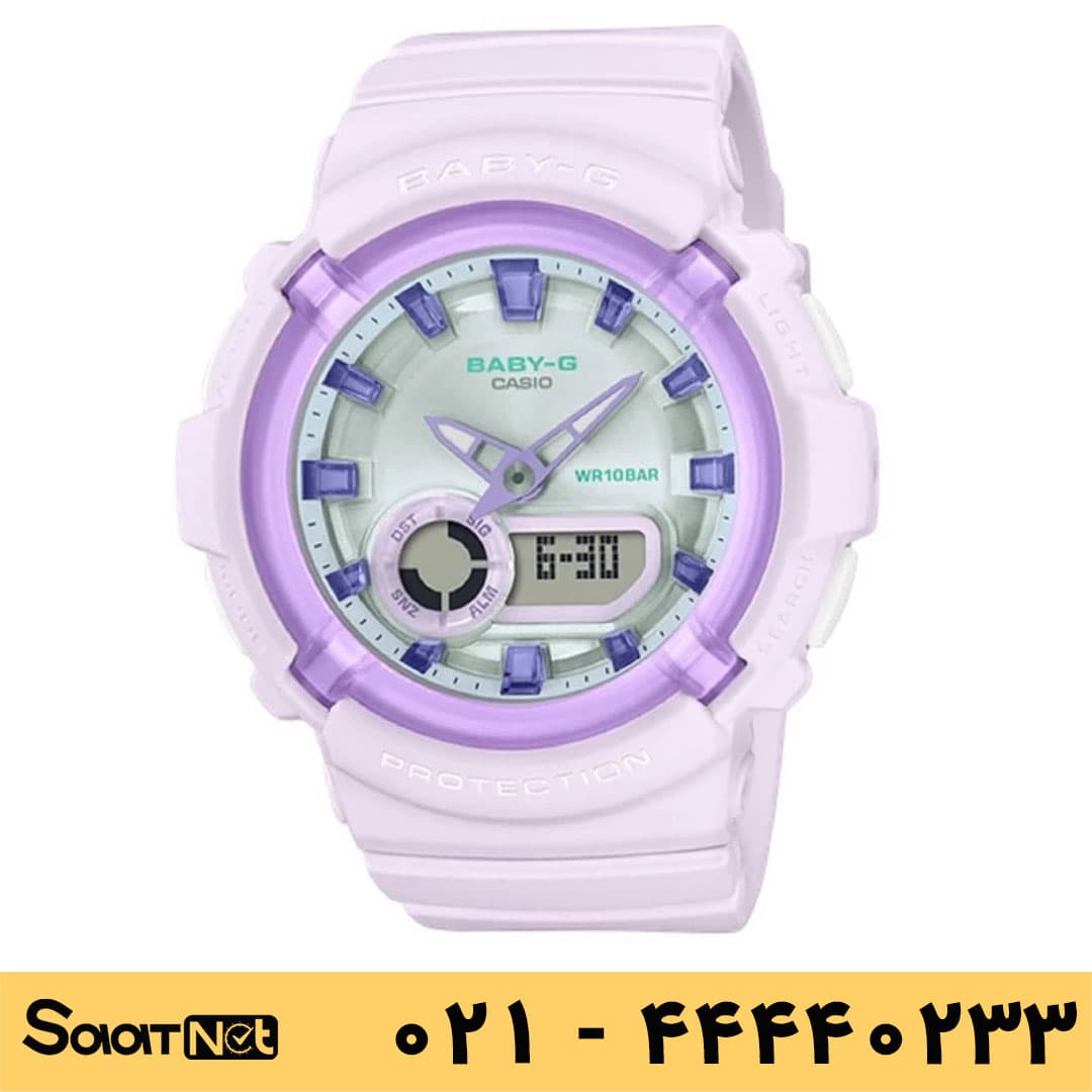 ساعت مچی زنانه کاسیو اورجینال کد ۴۰۵۱ مدل BGA-280SW-6ADR