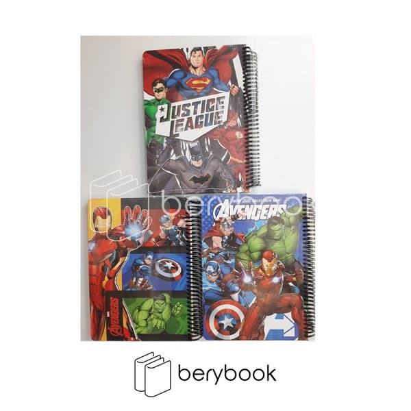 LANGO / لانگو / دفتر 100 برگ سیمی / جلد سخت وزیری / AVENGERS / کد CH-1710
