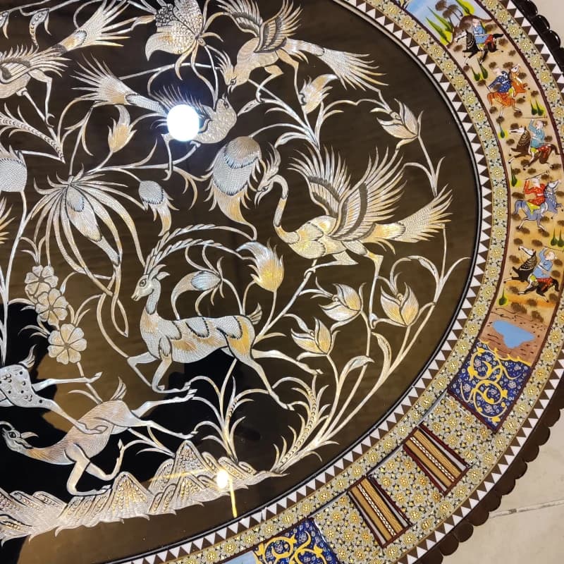 تابلو بیضی قاب چوگان 68*89 — تصویر ۲