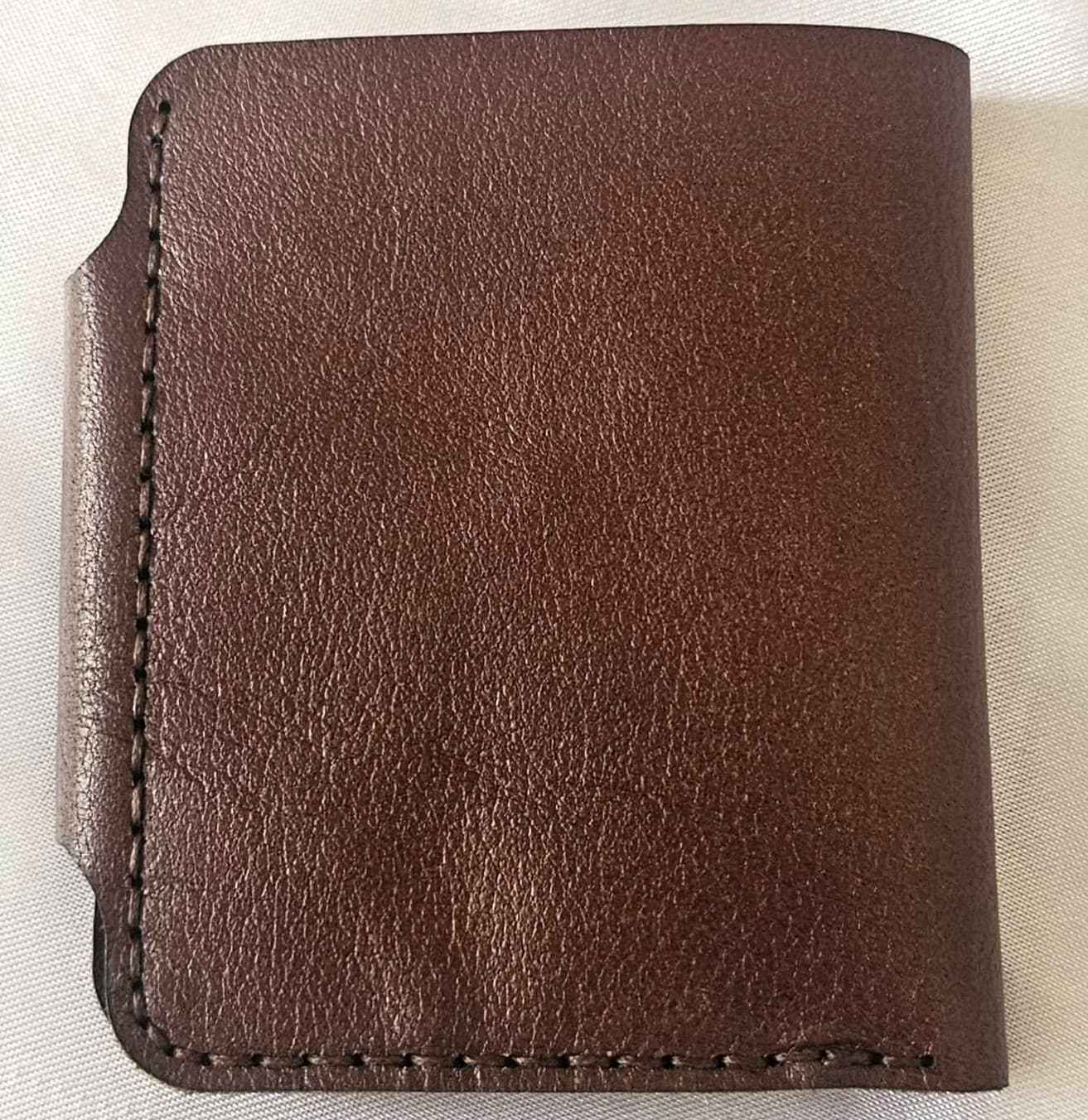 کیف پول چرم جیبی کد 002 قهوه ای — تصویر ۲