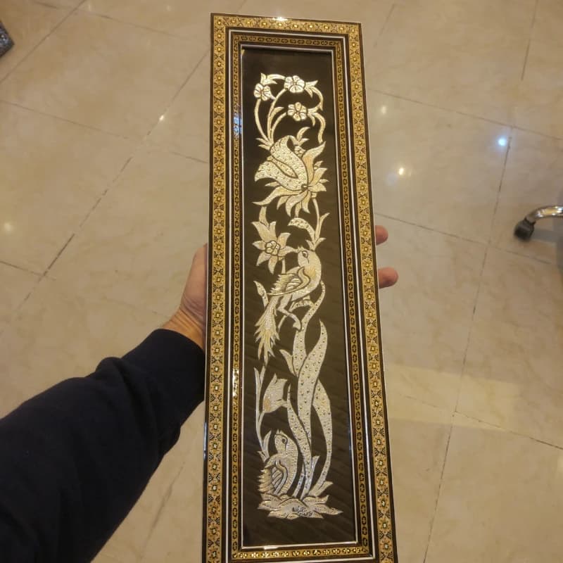 تابلو قلمزنی خاتم ستونی 15 در 50 — تصویر ۴