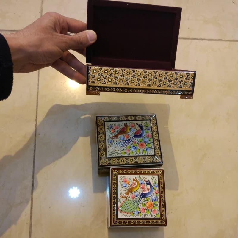 جعبه نقاشی مینیاتور خاتم سری (سه عدد) — تصویر ۳