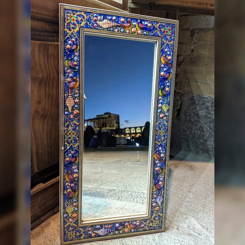 آینه قدی مینیاتور و دوتا حاشیه خاتم — تصویر ۴