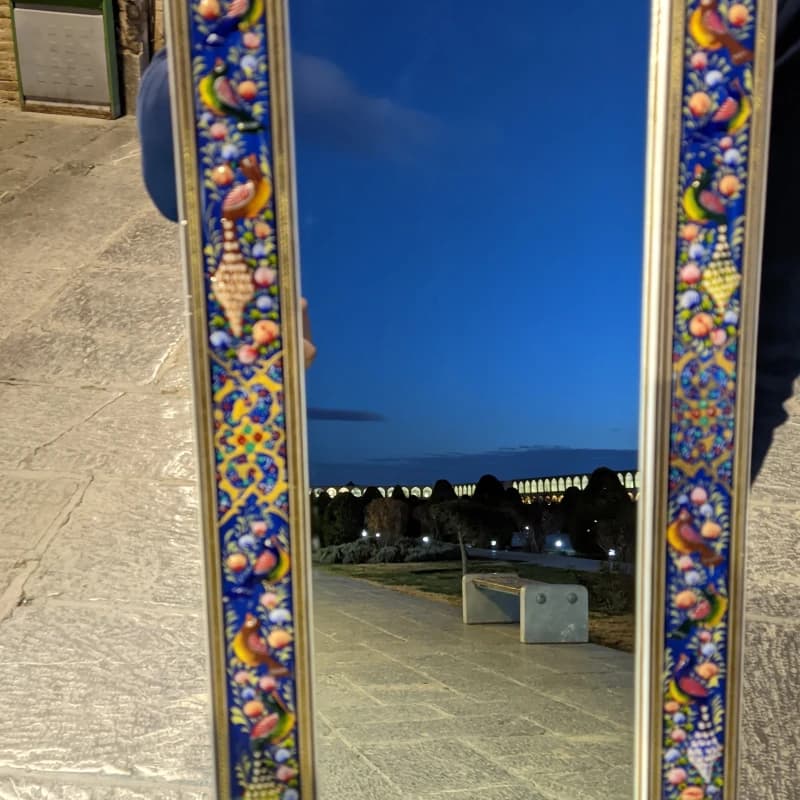 آینه قدی مینیاتور و دوتا حاشیه خاتم — تصویر ۲
