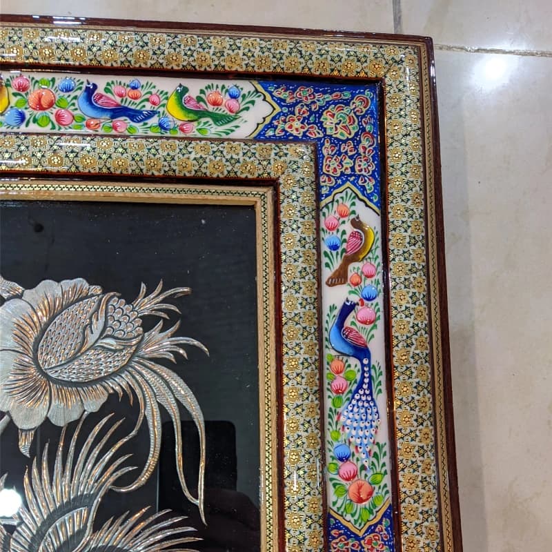 قاب خاتم و نقاشی مینیاتور برجسته ابعاد 100 در 60 — تصویر ۲