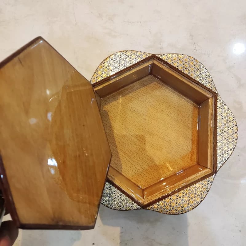 آجیل خوری (شکلات خوری )خاتم ریز سایز متوسط — تصویر ۲