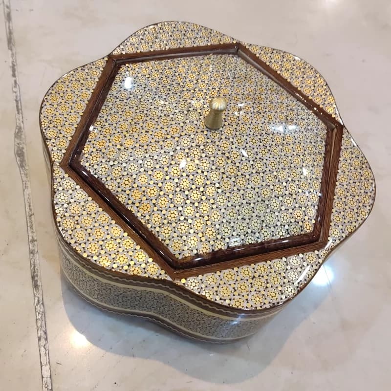 آجیل خوری (شکلات خوری) خاتم ریز سایز کوچک