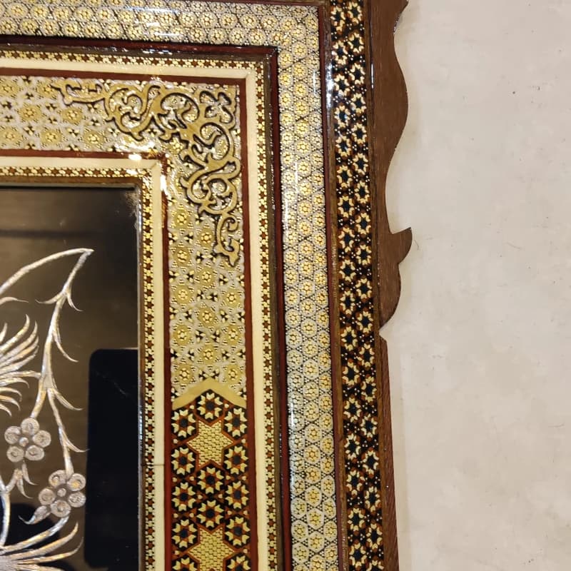 تابلو قلمزنی خاتم اعلا طرح قاب جدید 80*50 — تصویر ۲