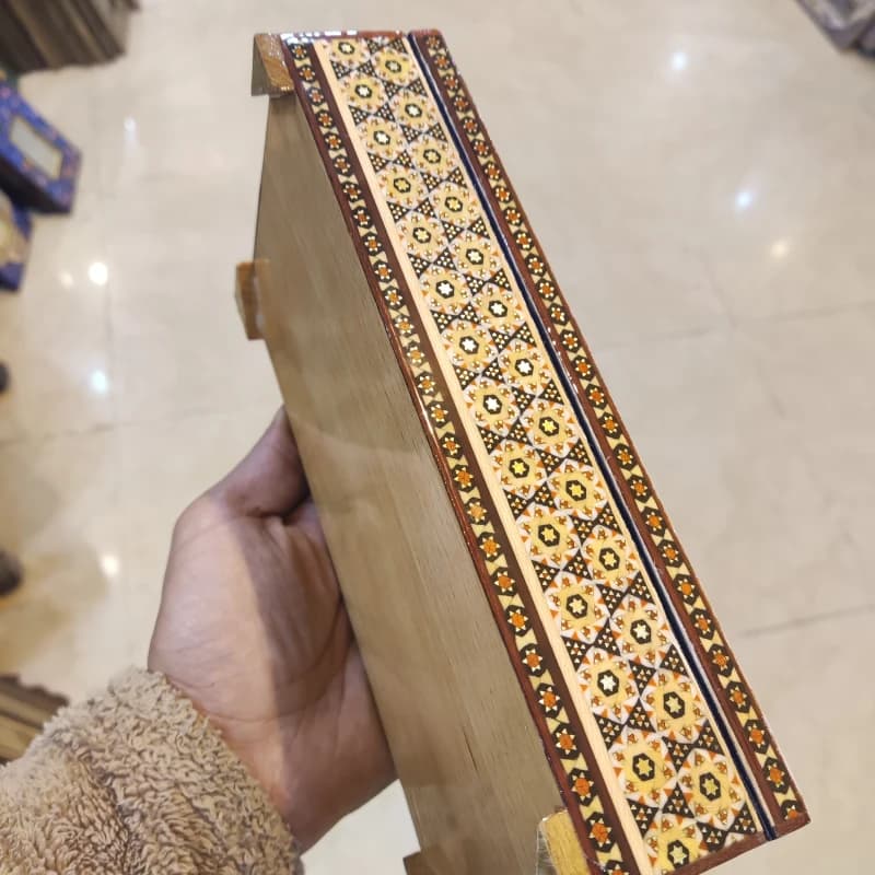 جعبه خاتم استخوانی مینیاتور تذهیب 11 در 21 — تصویر ۳