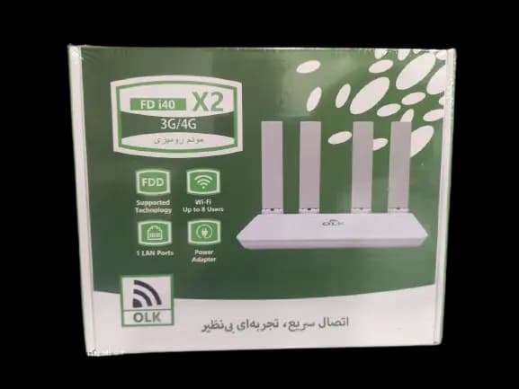 مودم OLK FD-i40 X2 | ارتقاء یافته با ورودی جک 12 ولت و تایپ‌سی — تصویر ۲