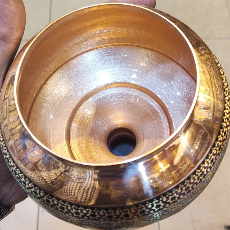 شکلات خوری مس و خاتم ارتفاع 28 — تصویر ۳