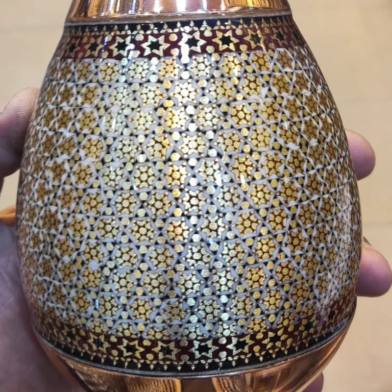 گلدان مس و خاتم ارتفاع 27 — تصویر ۲