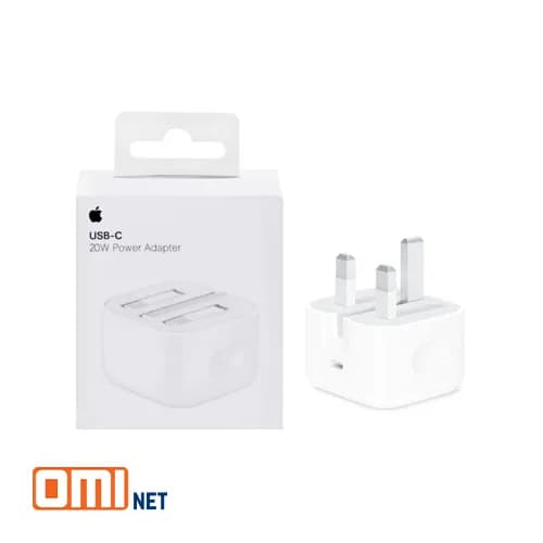 شارژر دیواری ۲۰ وات اپل مدل MHJF3B/A سه پین اورجینال — تصویر ۲