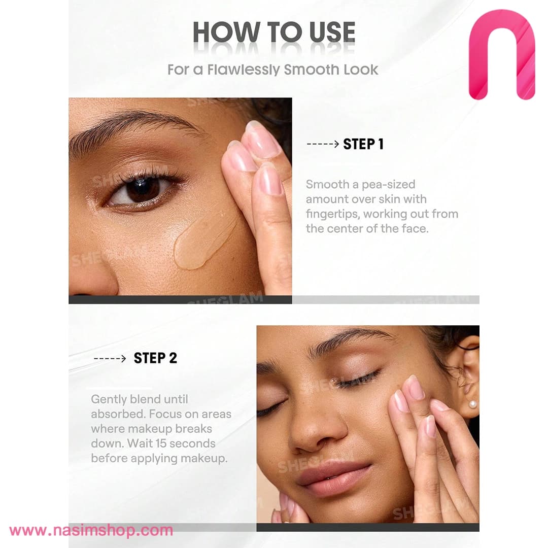 پرایمر مات کننده منافذ مدل Smooth & Blur شیگلم — تصویر ۶