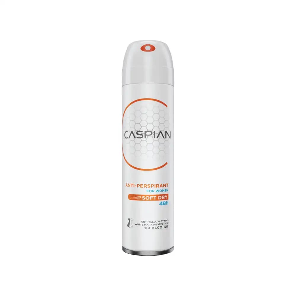 اسپری ضد تعریق بانوان کاسپین – 48 ساعته مدل Soft Dry