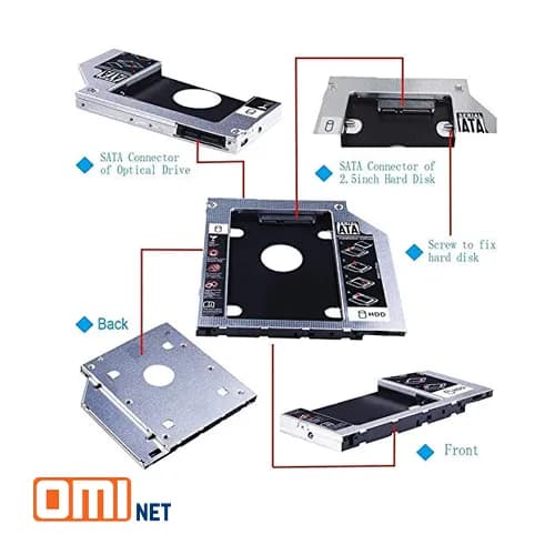 براکت هارد اینترنال HDD Caddy Super Slim 9.5mm — تصویر ۳