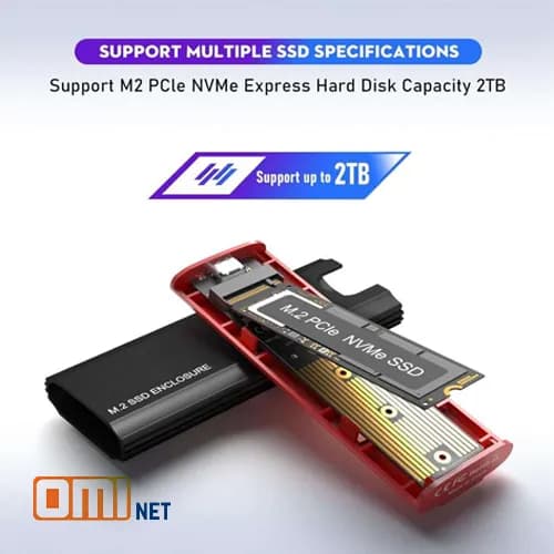 باکس هارد M.2 دو کاره NGFF و NVMe به USB 3.1 Type-C